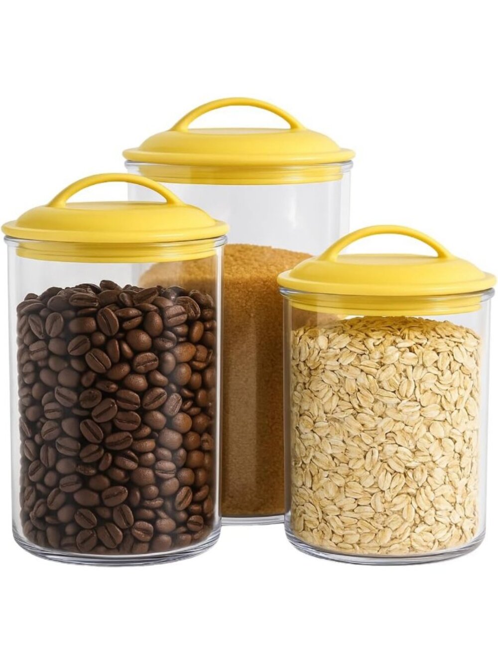 Airtight Food Storage Containers Set of 3 - BPA Free Canisters for Kitchen